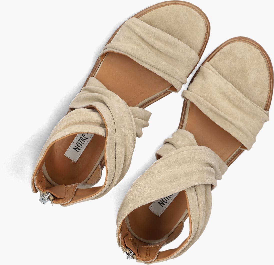 beige notre-v platte sandalen 1gamba102