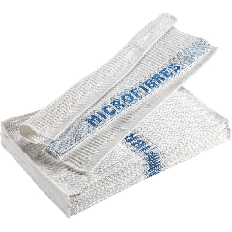 Serpillière gaufrée microfibre - Paquet de 10
