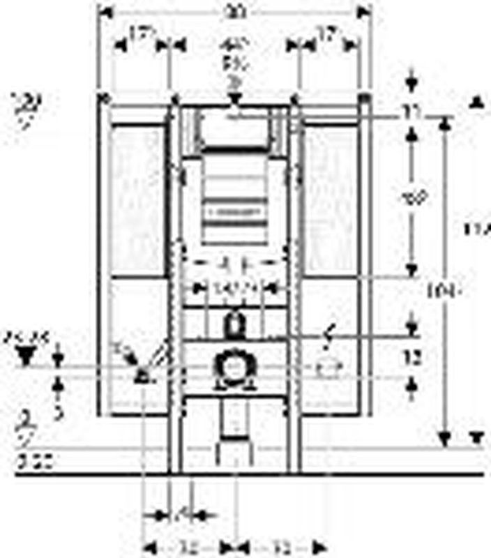 Geberit - Duofix Wc-Element - H112 - Reservoir UP320 - Armsteunbevestiging