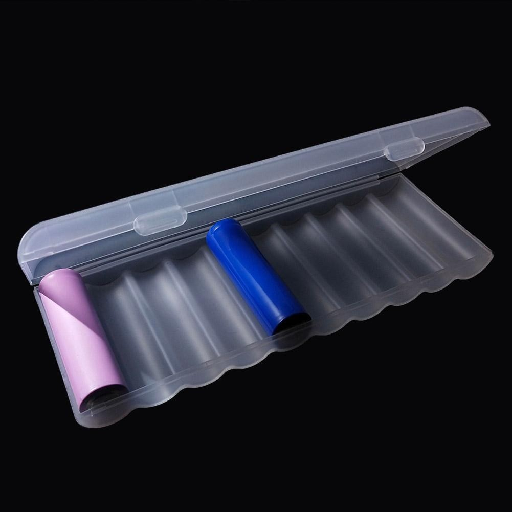 (19x7.5cm) Batterie Aufbewahrungsbox Batterien Organizer für Batterien Typen AA / AAA / 18650-Batterien - Transparent