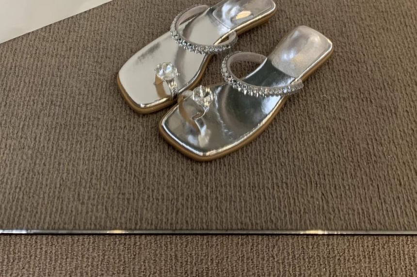 girlbaous - Sandalen met strass-teenlus