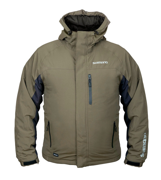 Veste de pluie matelassée verte Shimano