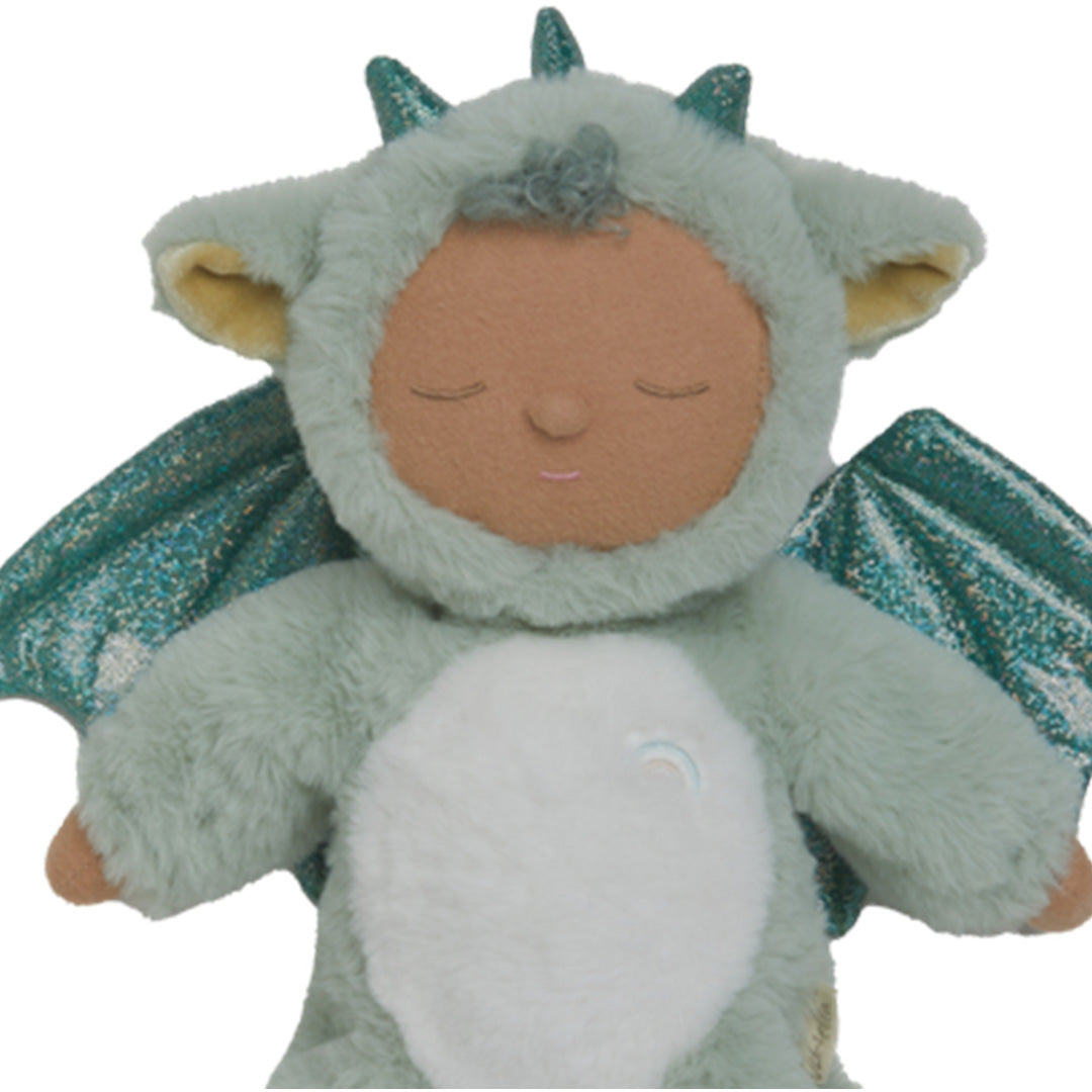 olli ella lappenpop cozy dinkum dragon - ash green - 32 cm
