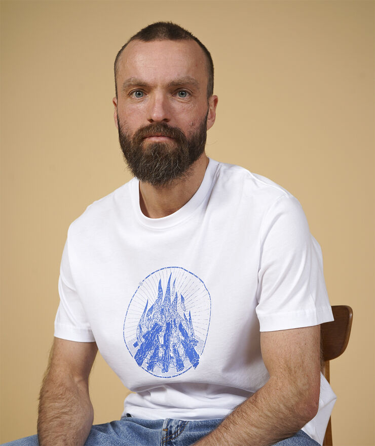ELSK BAAL MEN'S BRUSHED T-SHIRT 001 optic white