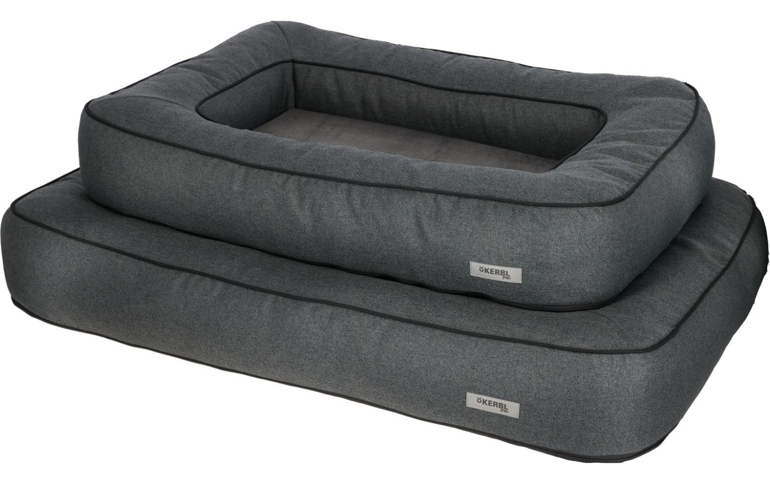 Hunde-Bett Platin Ortho eckig L, Grau<br>Orthopädisches Hundebett