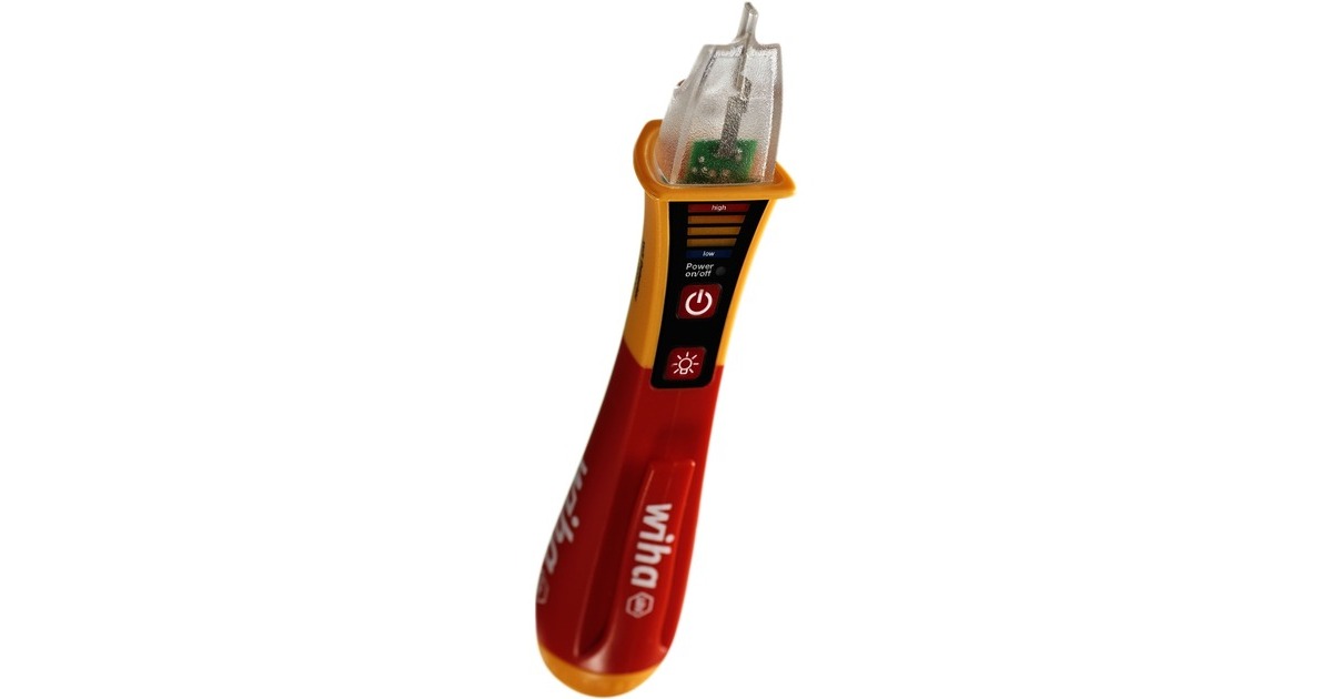 WihaSpanningszoeker Volt Detector EX-beschermd detectieapparaten  (Rood/geel, Contactloos, eenpolig, 12 - 1.000 V AC)