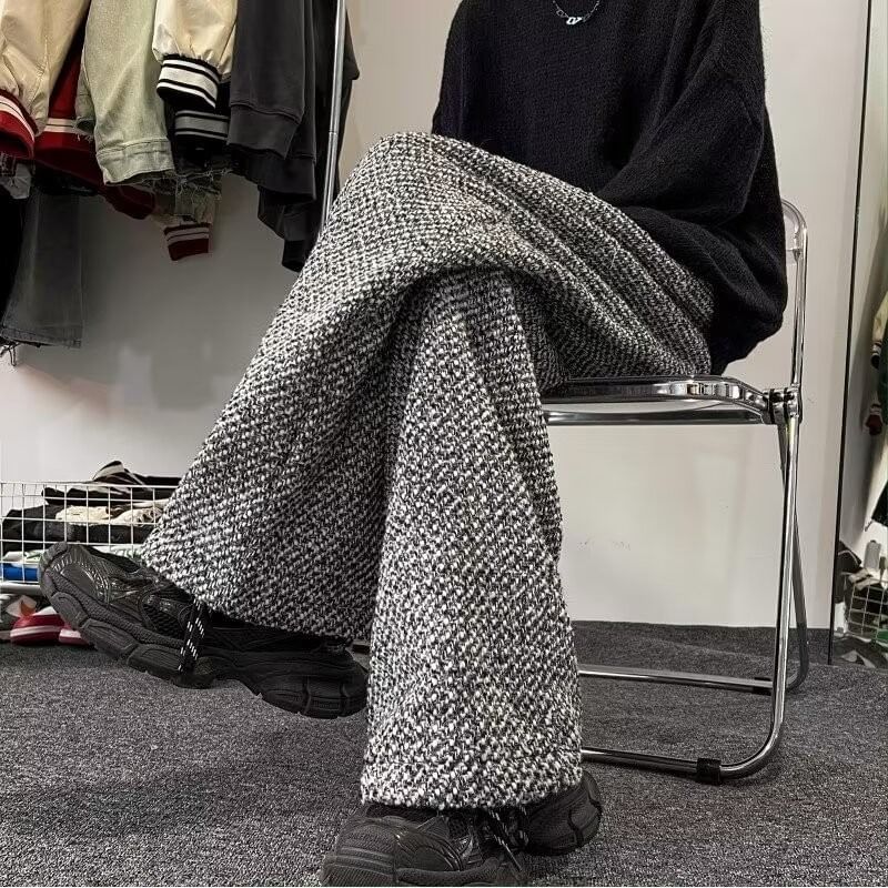 Blueforce - Mid Rise Tweed Wijde Broek
