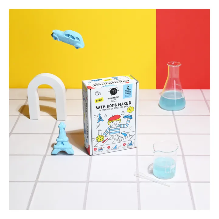 Nailmatic Kids Coffret La Fabrique de bombes de bain Paris - 2 bombes | Bleu