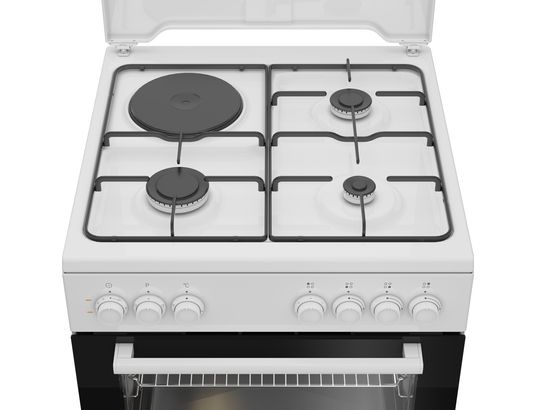 BEKO - Cuisiniere mixte FBS63031WCS