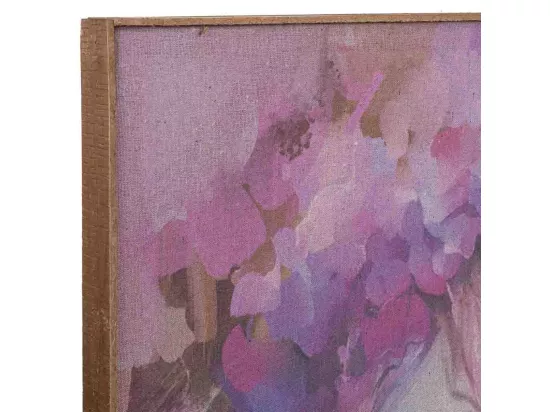 Cadre en bois et tissu imprimé
