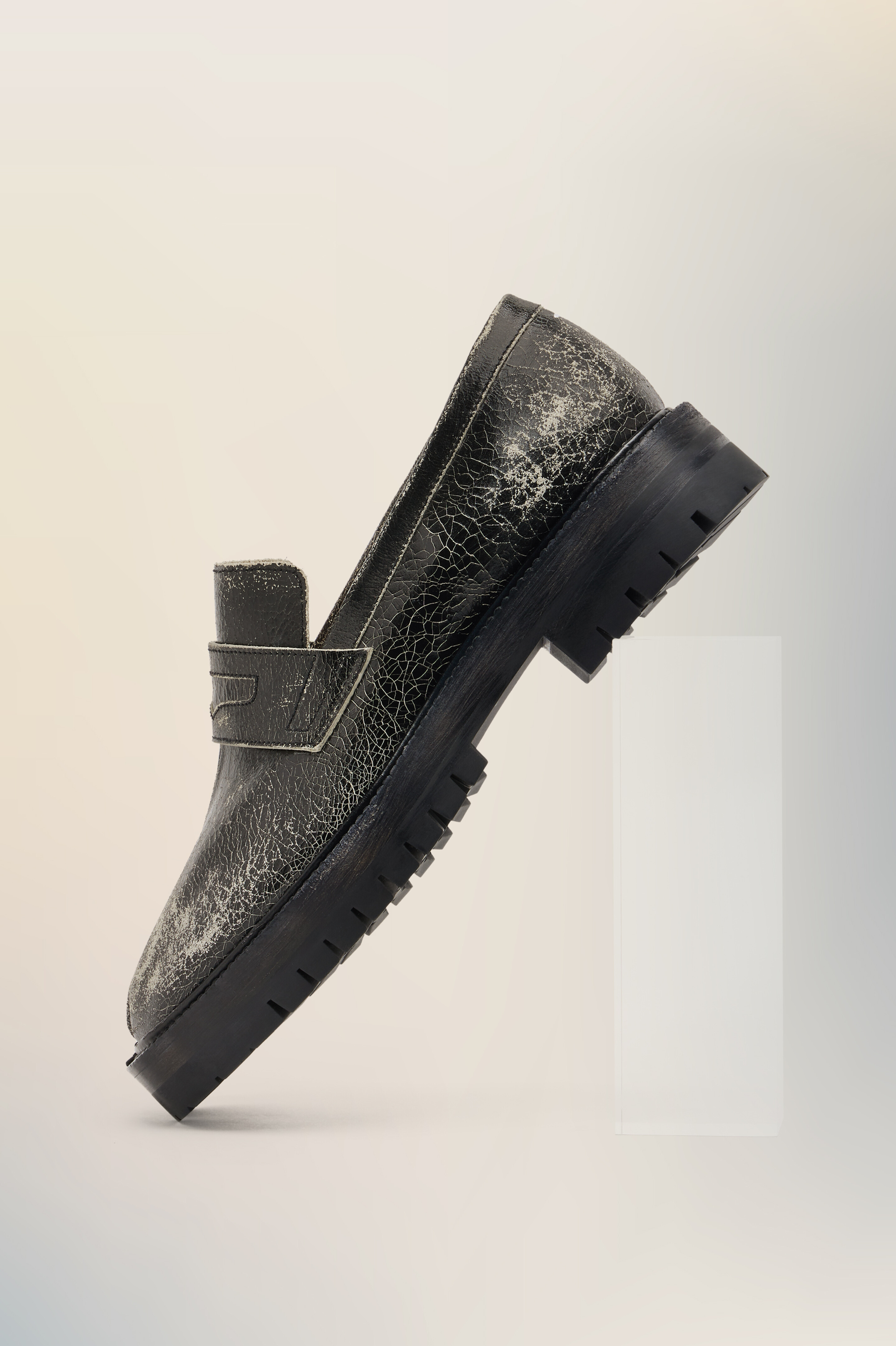 Mocassins Tabi County noirs en cuir - femme