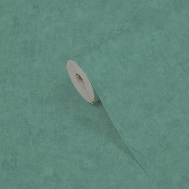 Papier peint vinyle intissé uni Tadelakt vert Agave 53 cm x 10,05 m Lutece