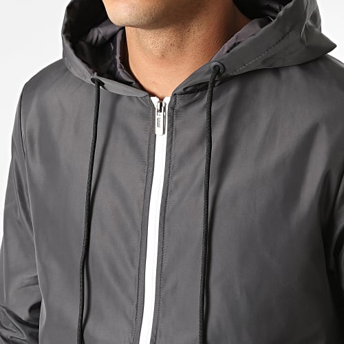 Veste Zippée A Capuche AGL020 Gris Anthracite