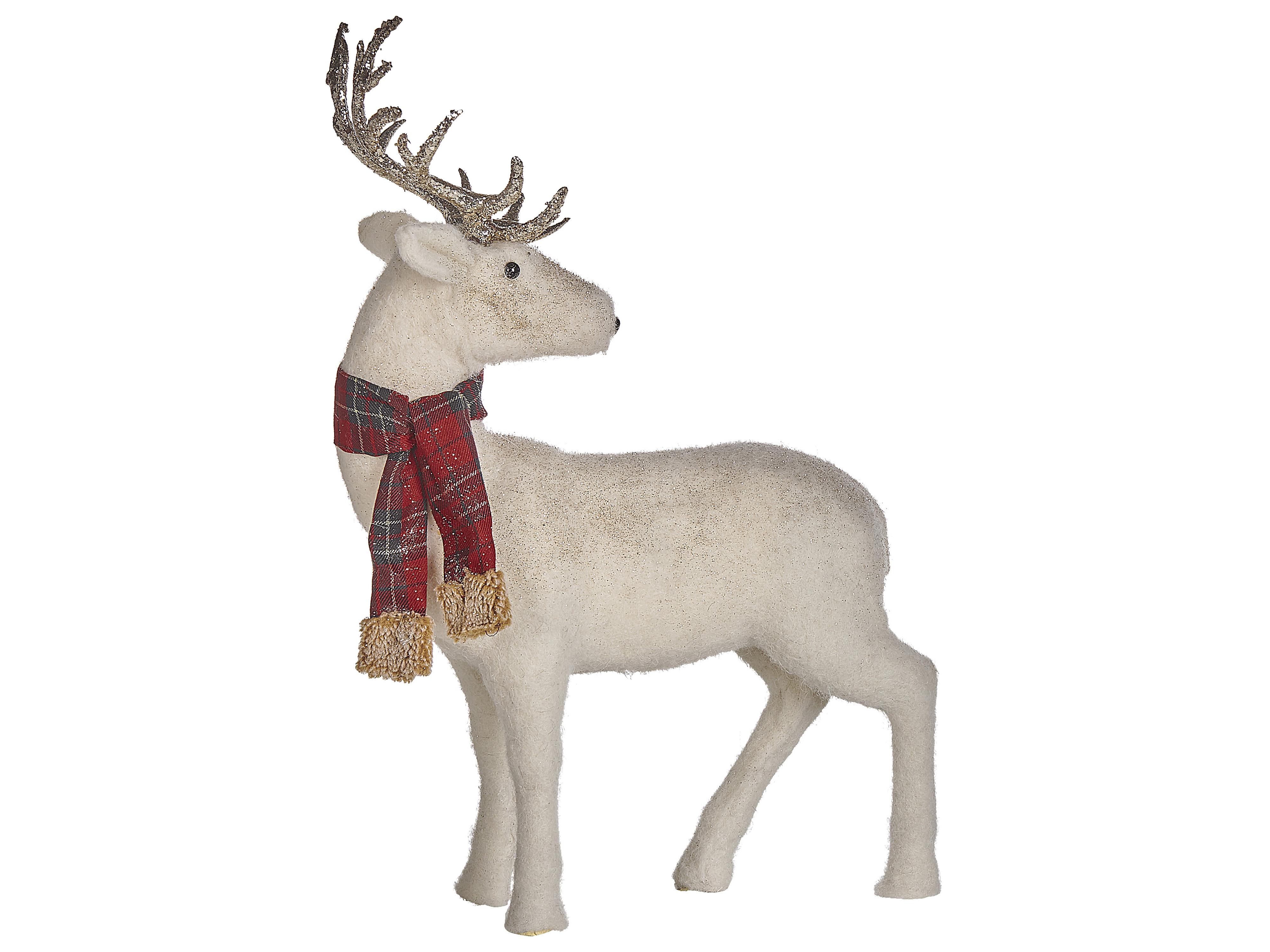 Figuur MUSTOLA Rendier 51 cm Wit