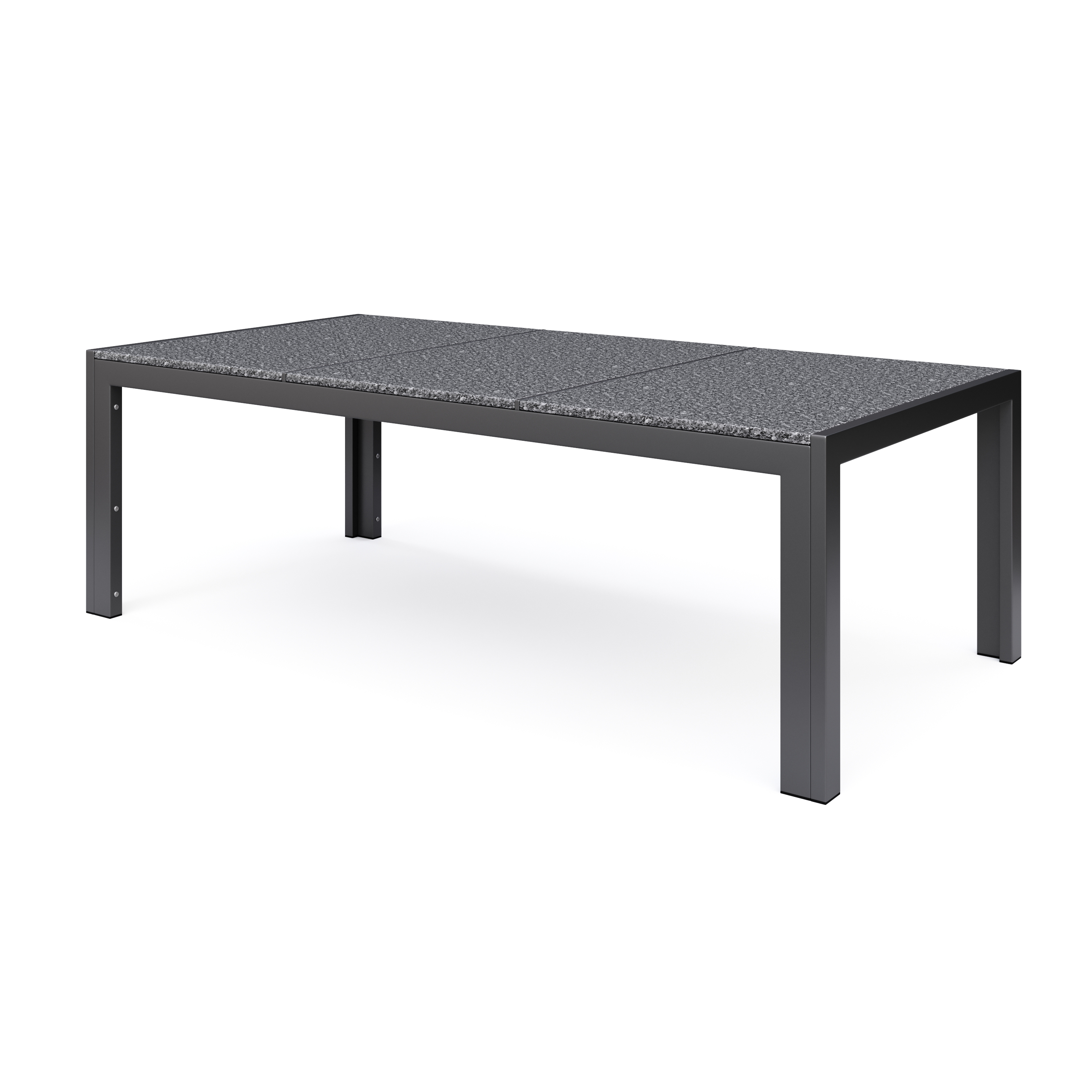 Granittisch 190 x 95 x 75 schwarz
