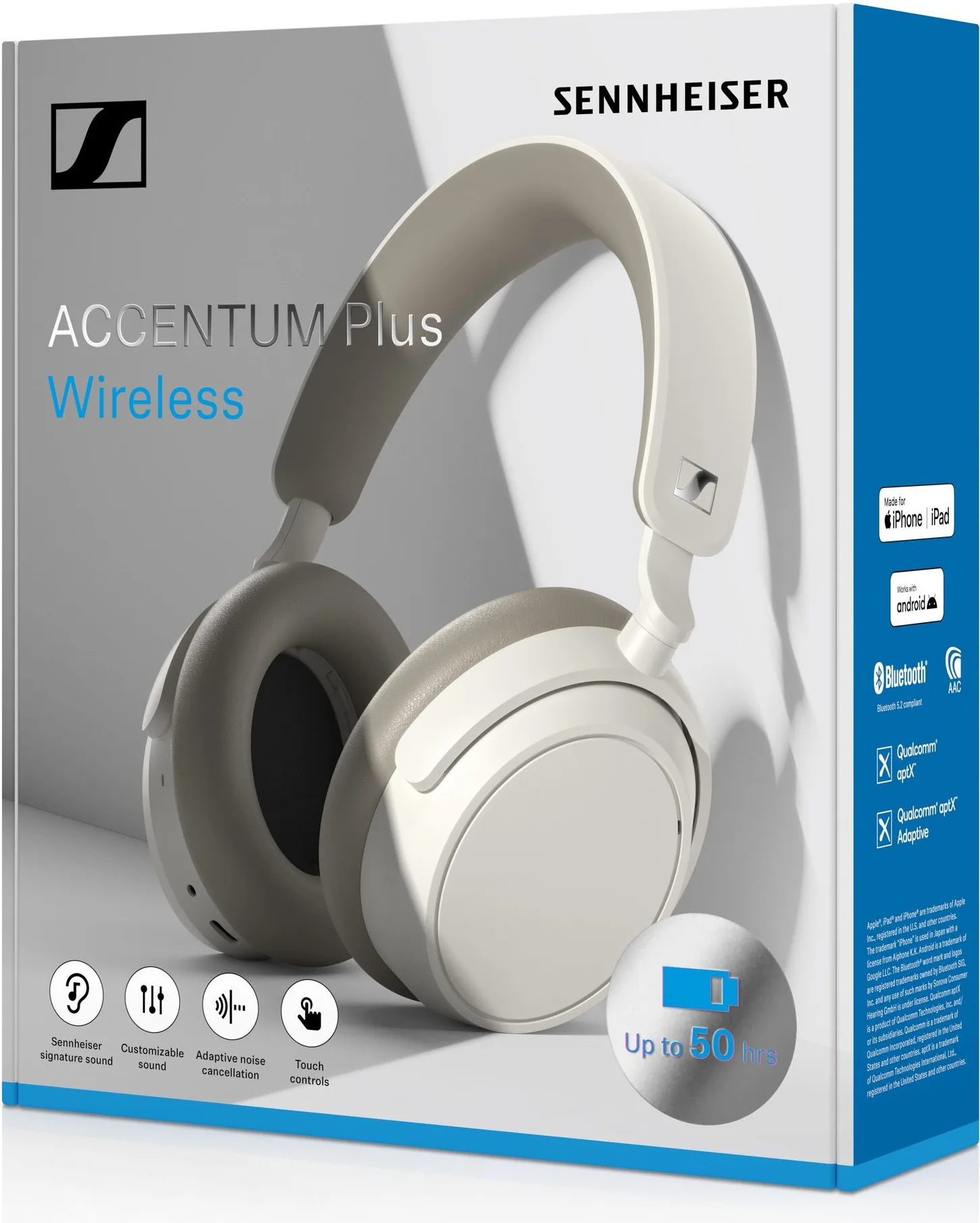 Sennheiser Accentum Plus Blanc Casques Bluetooth