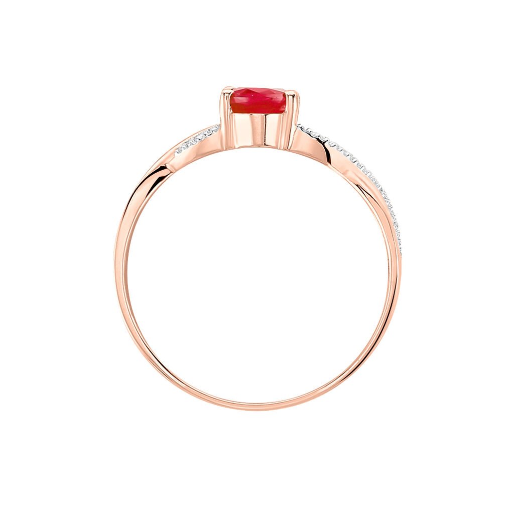Bague Candice Or Rose Rubis
