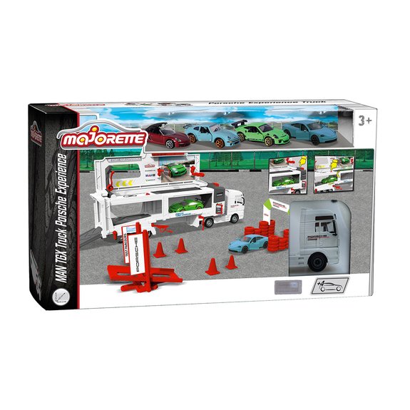 Majorette - Playset Camion Porsche + Véhicules