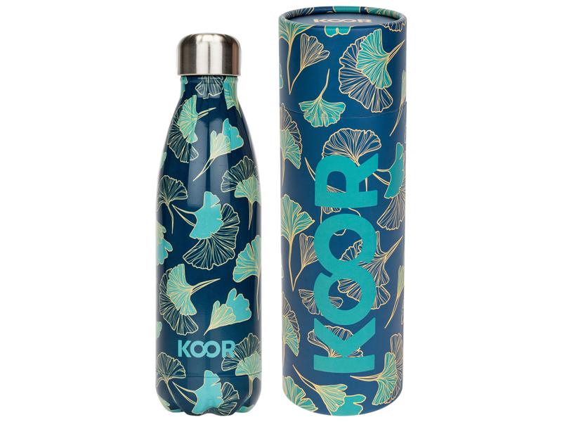 KOOR Trinkflasche Fiori 500 ml Thermosflasche aus Edelstahl