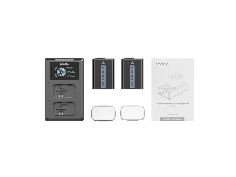 Smallrig Digitalkamera-Akku NP-FW50 Akku und Charger Kit Akku und Charger Kit NP-FW50 für Sony Kameras