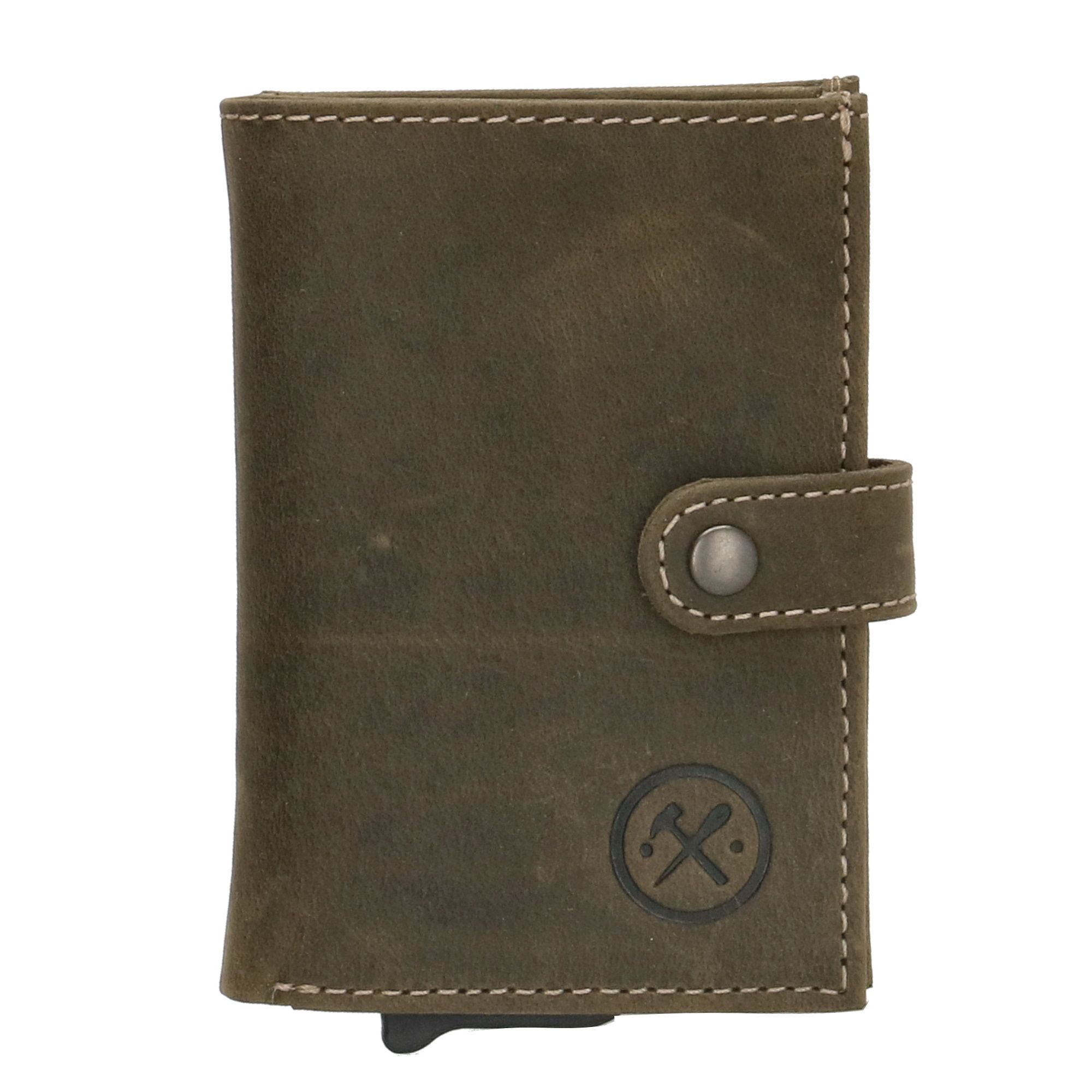 Hide & Stitches Idaho Safety Wallet S Olijfgroen