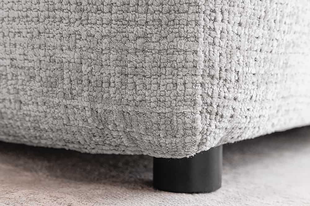 Modernes Ecksofa SIGNATUR 260cm grau Chenille Cremona beidseitig stellbar inkl. Kissen