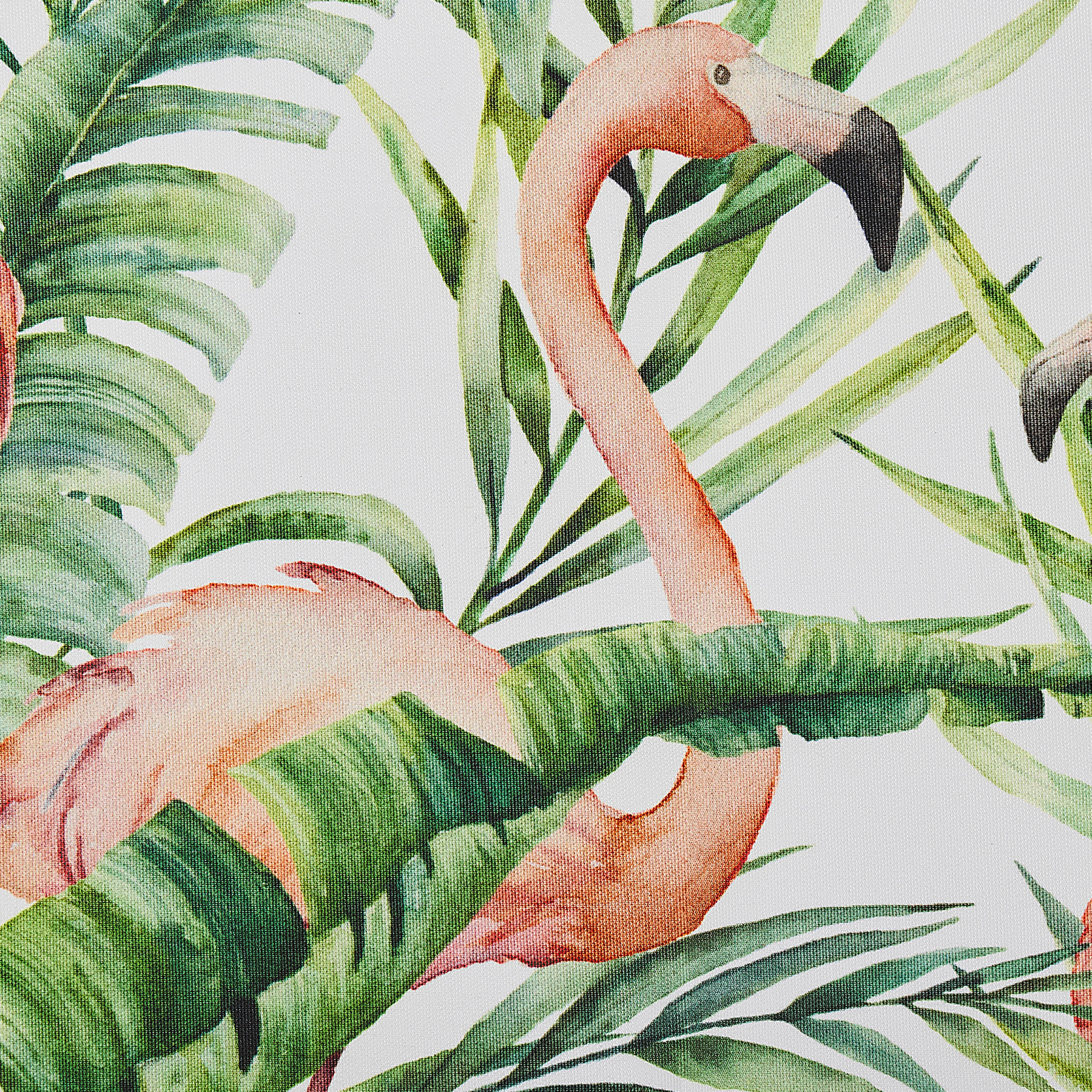 Beliani - CINE - Ligstoel doek set van 2 - Groen Flamingo - Polyester