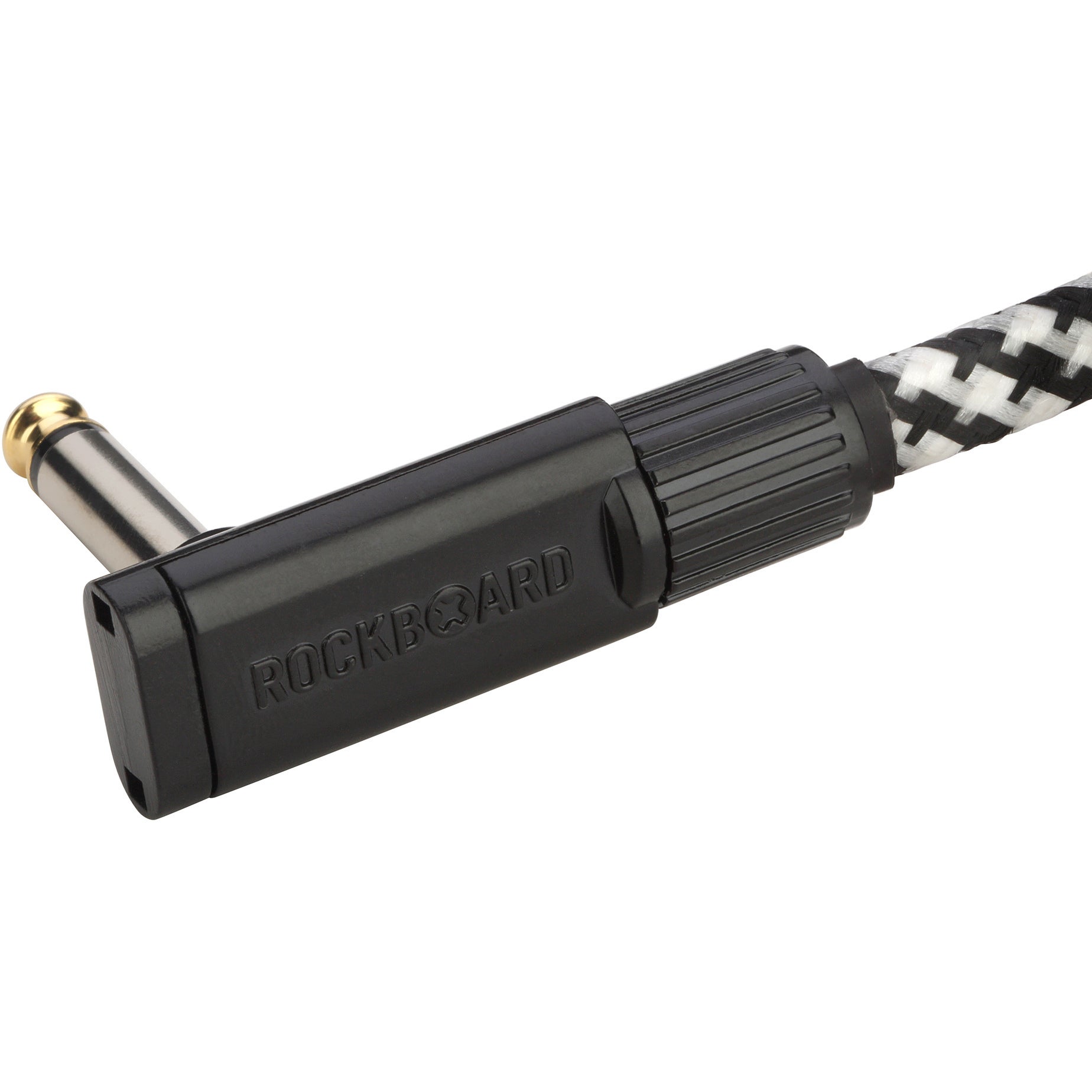 RockBoard Tweed Series Flat Patch Cable Salt&Pepper 20 cm