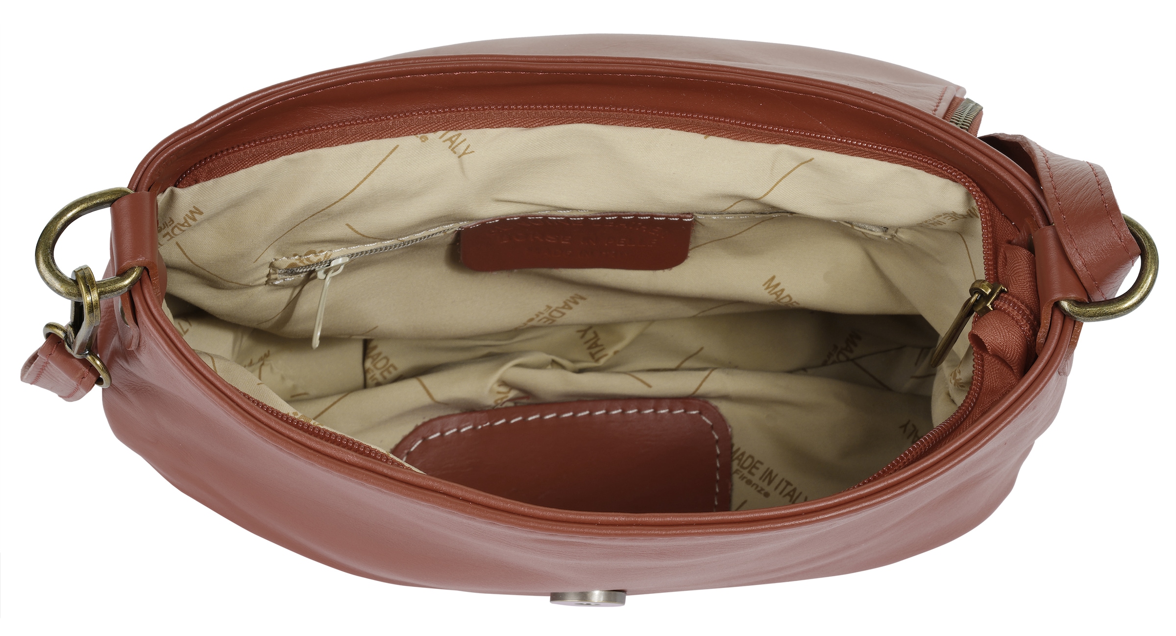 Piké Umhängetasche echt Leder, Made in Italy