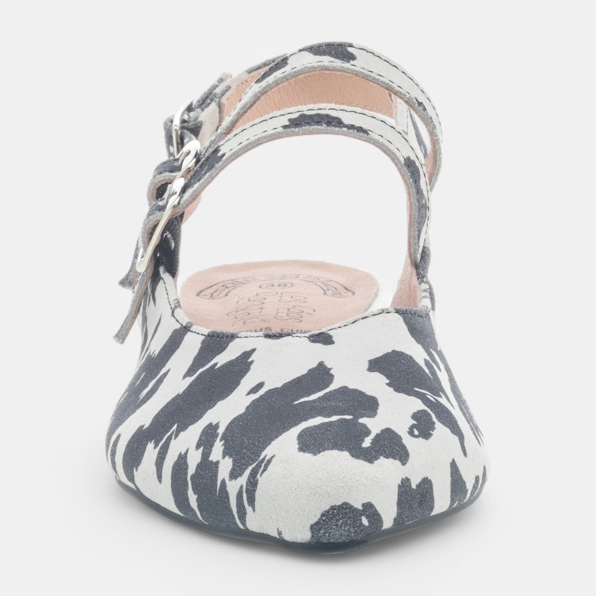 Escarpins avec bride arrière Femme en cuir blanc