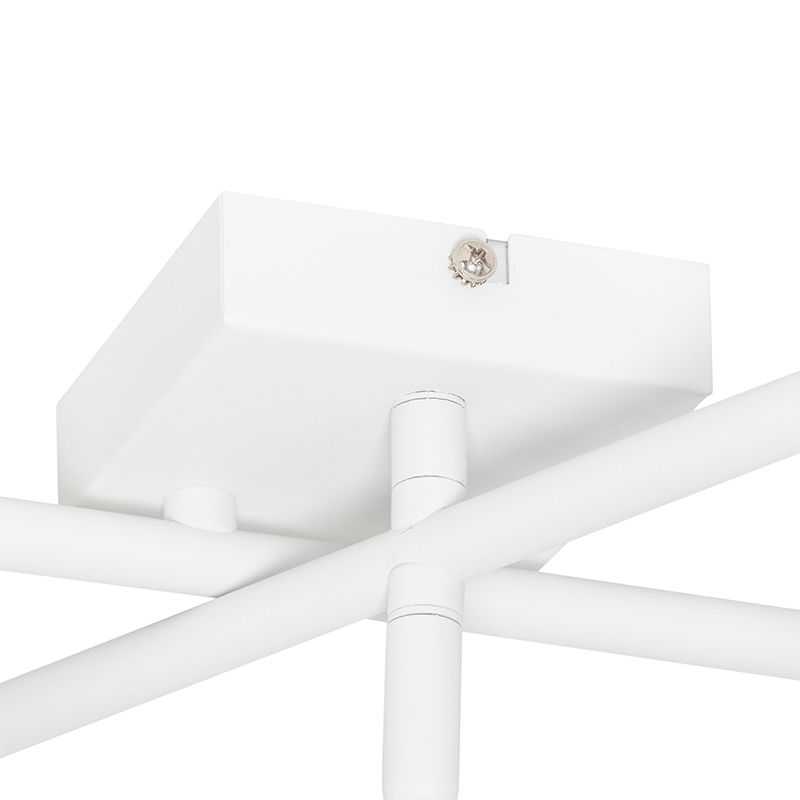 Moderne plafondlamp wit 5-lichts verstelbaar vierkant - Jeana