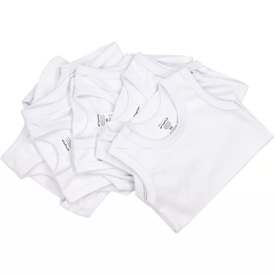 TupTam Baby Jungen Achselbody 5er Pack weiß