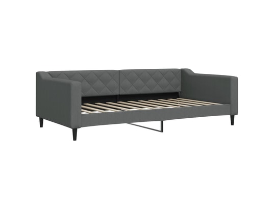 VIDAXL - Lit de jour avec gigogne et tiroirs gris foncé 100x200 cm ti...