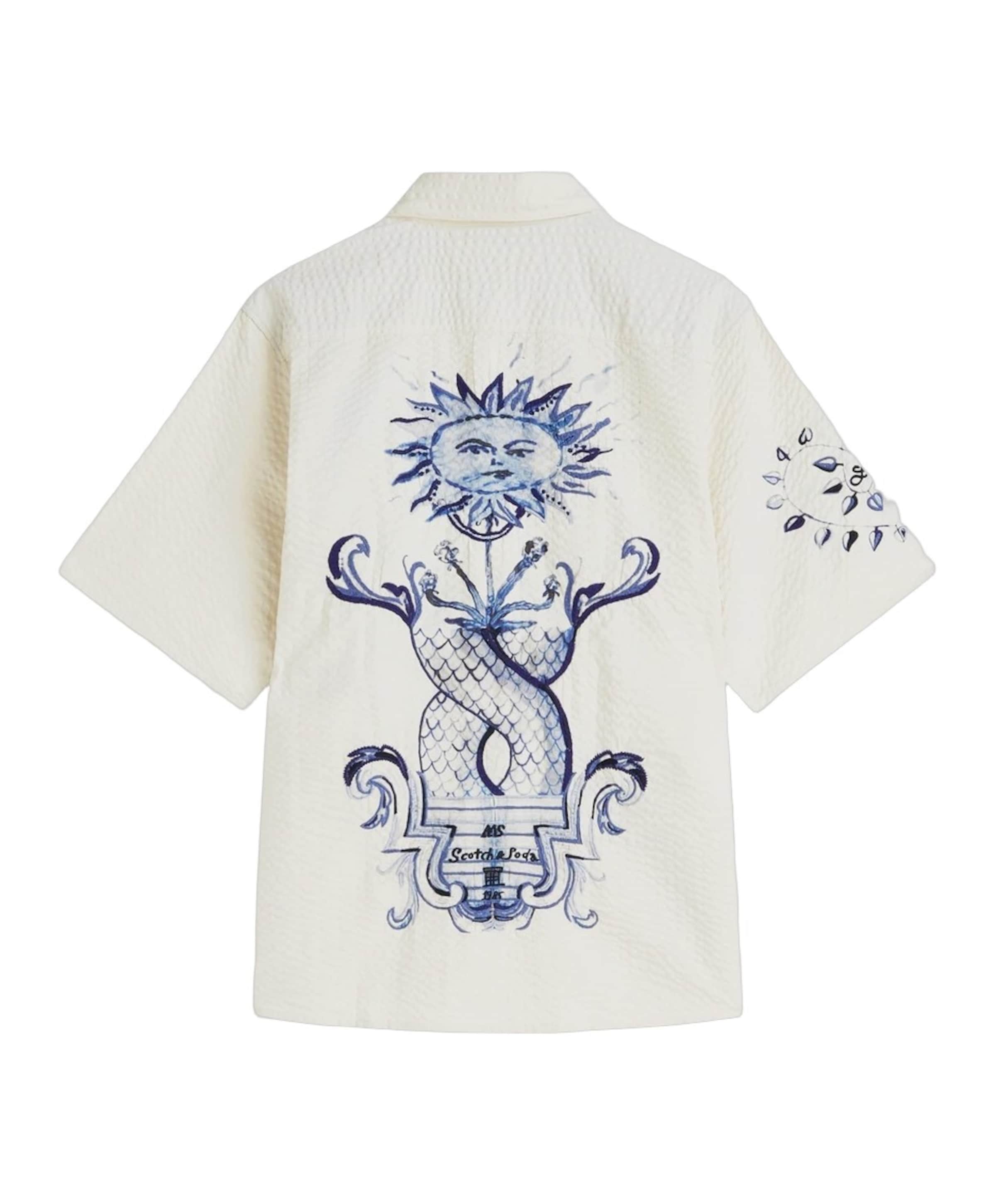 Scotch & Soda Heren overhemd korte mouw beige