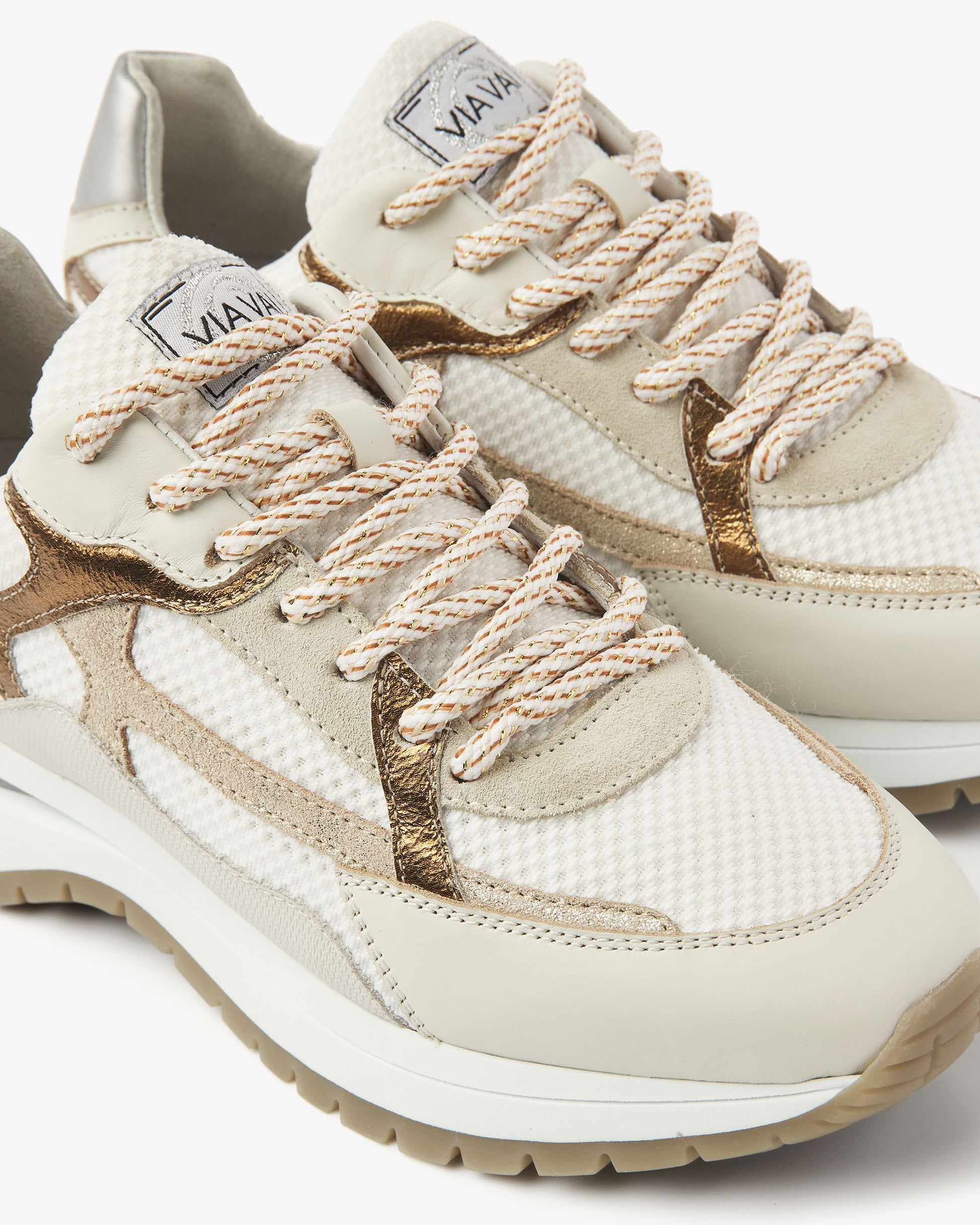 VIA VAI beige dames sneakers Usher Rosie