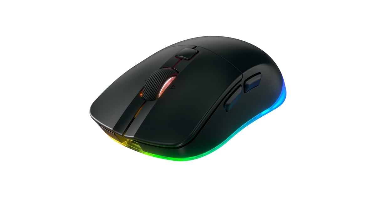 CHERRYXTRFY M50 Wireless gaming muis  (Zwart, 12.000 dpi, RGB, Bluetooth 5.2 / 2.4 Ghz / USB)