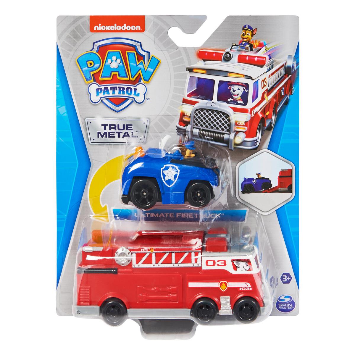 Camion de Pompiers et véhicule Chase True Metal La Pat'Patrouille
