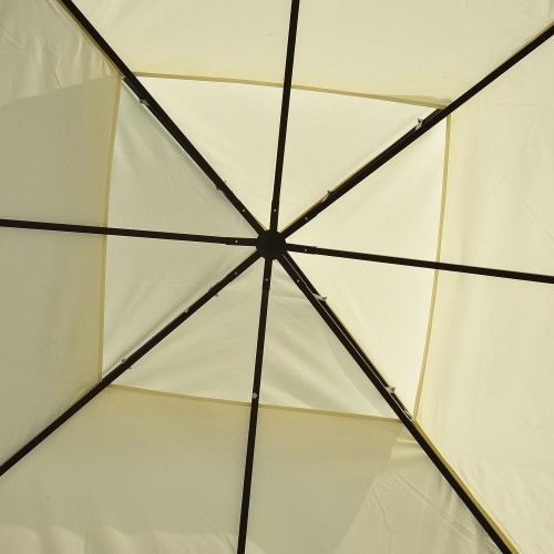 Tenda coberta Outsunny, preta e creme