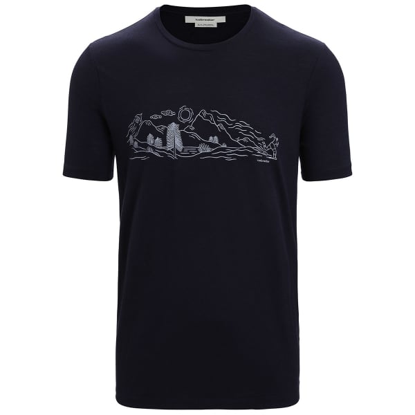 T-shirt randonnée ICEBREAKER M TECH LITE II SS TEE NATURE SPRINT MIDNIGHT NAVY