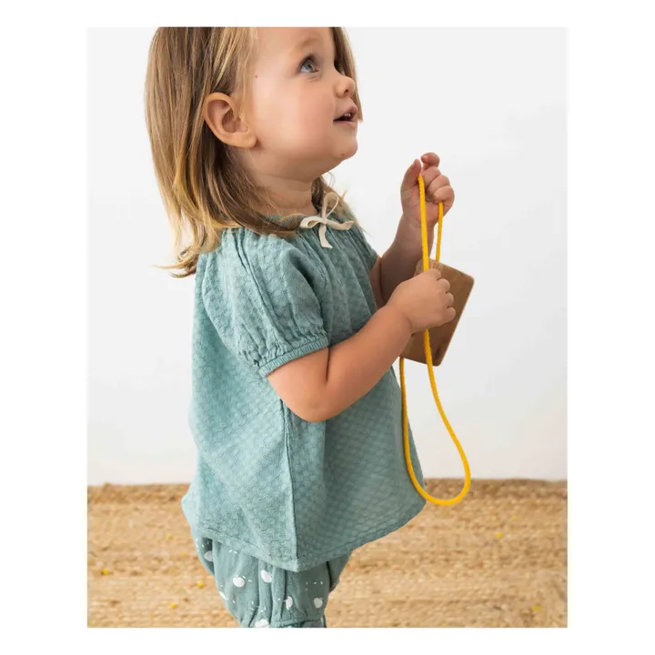 Búho Blouse Coton Responsable Texturée Bébé | Sauge