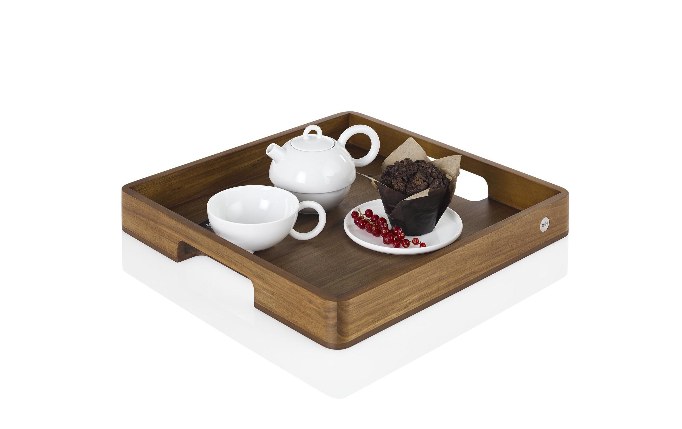 Serviertablett Serve Square 40 x 40 cm, WalnussHolztablett