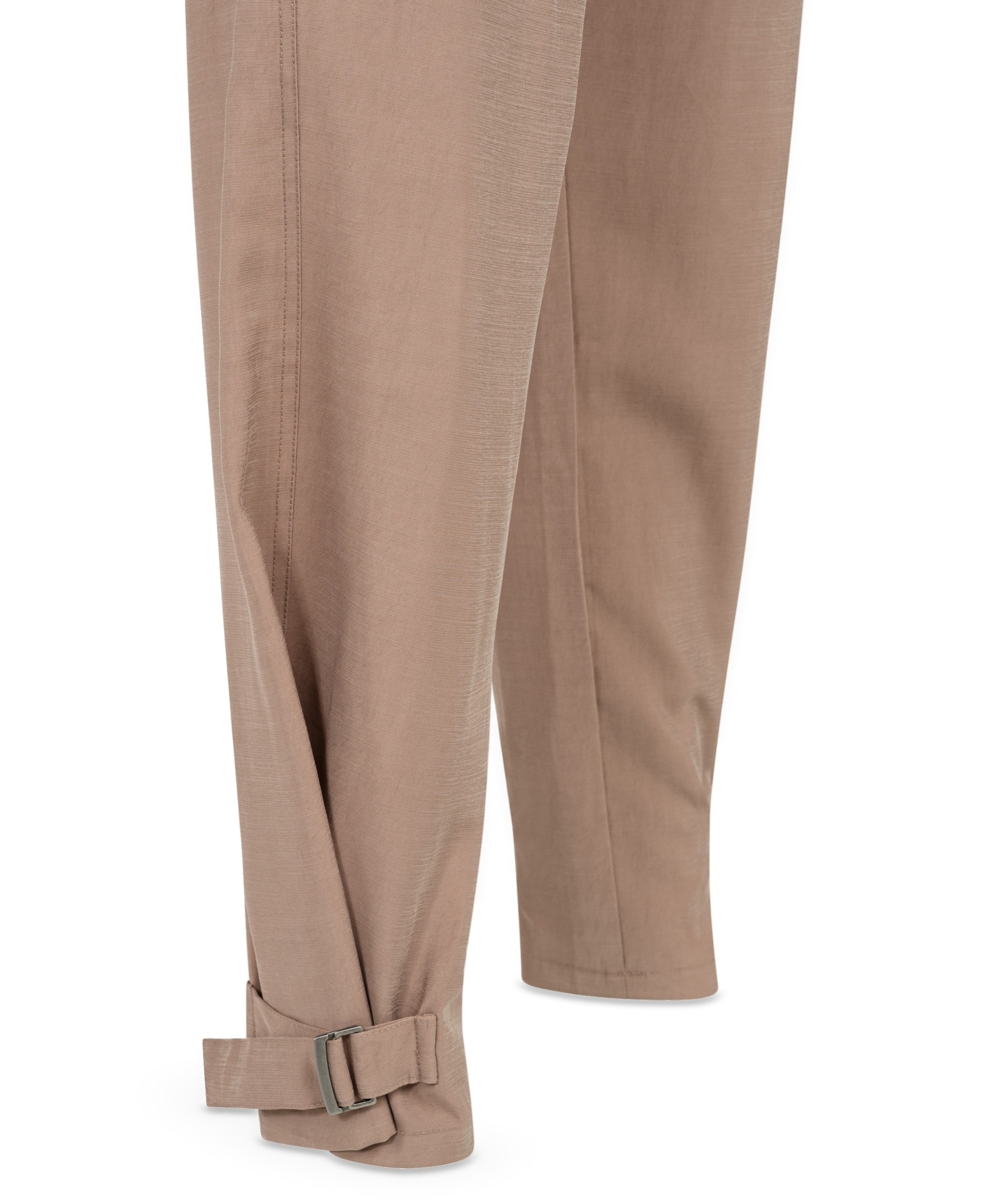 YAYA Broek met bandjes bij de zoom dames broek bruin