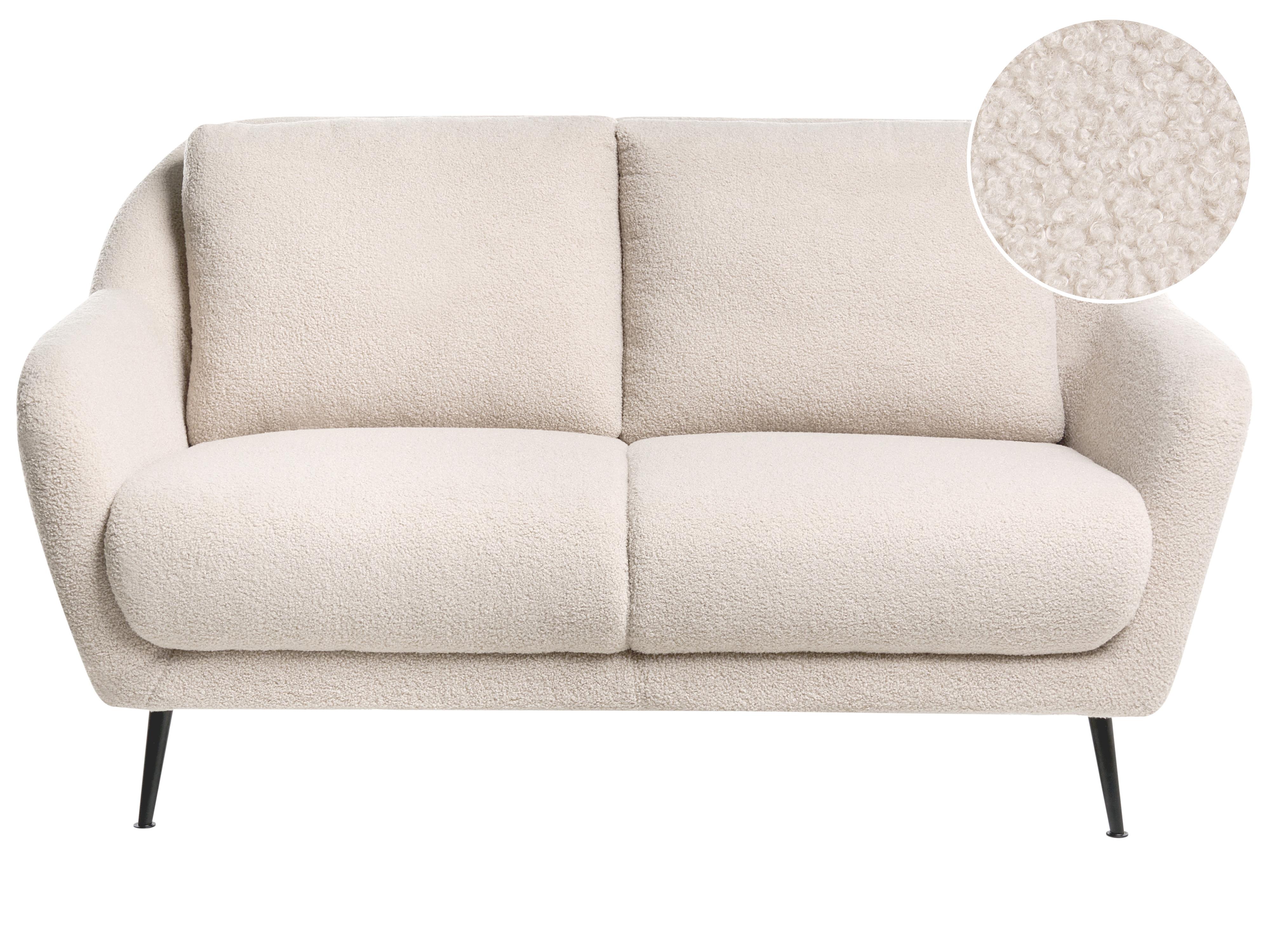 Bank 2-zits EIBY Bouclé Beige