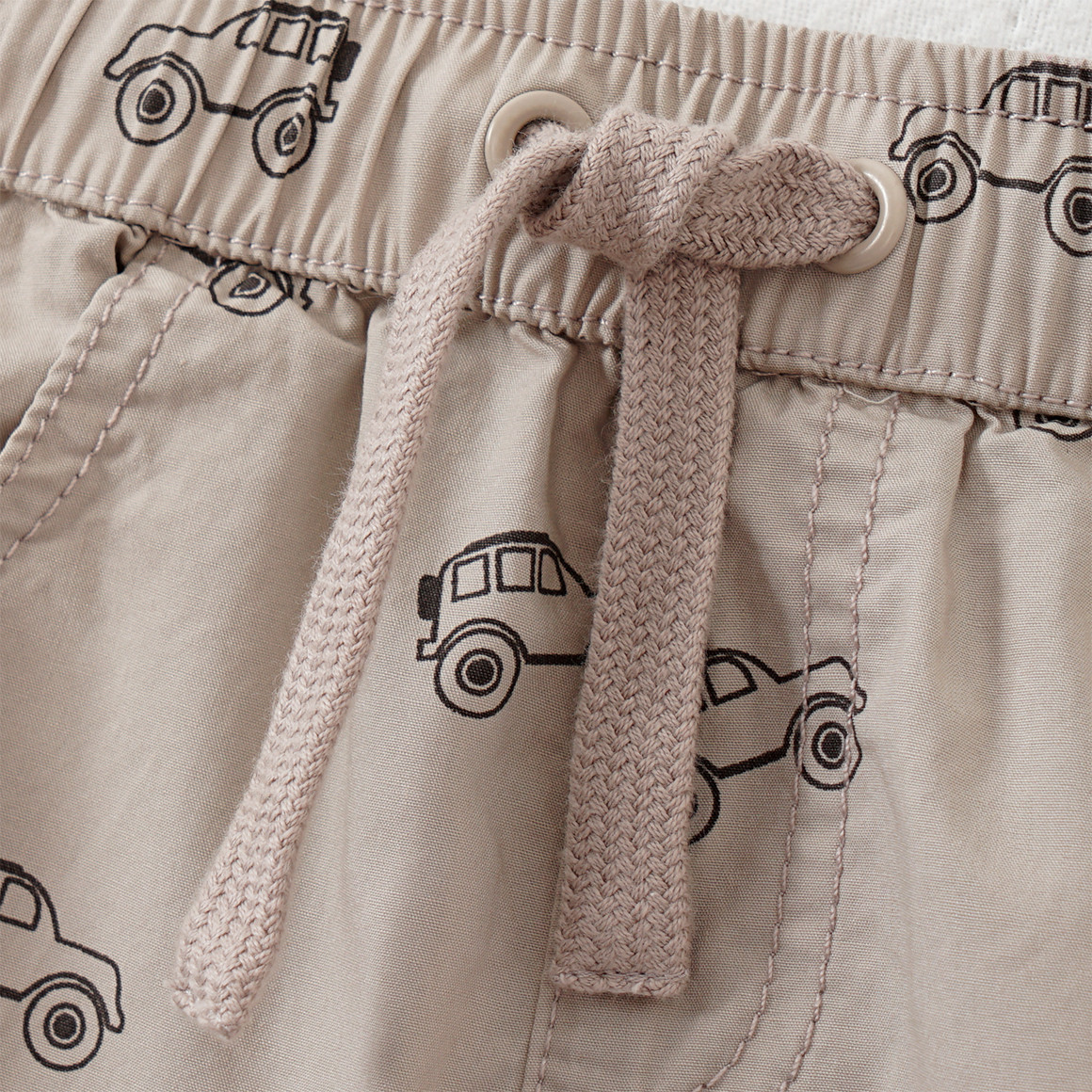 Topomini Baby Shorts mit Autos allover beige