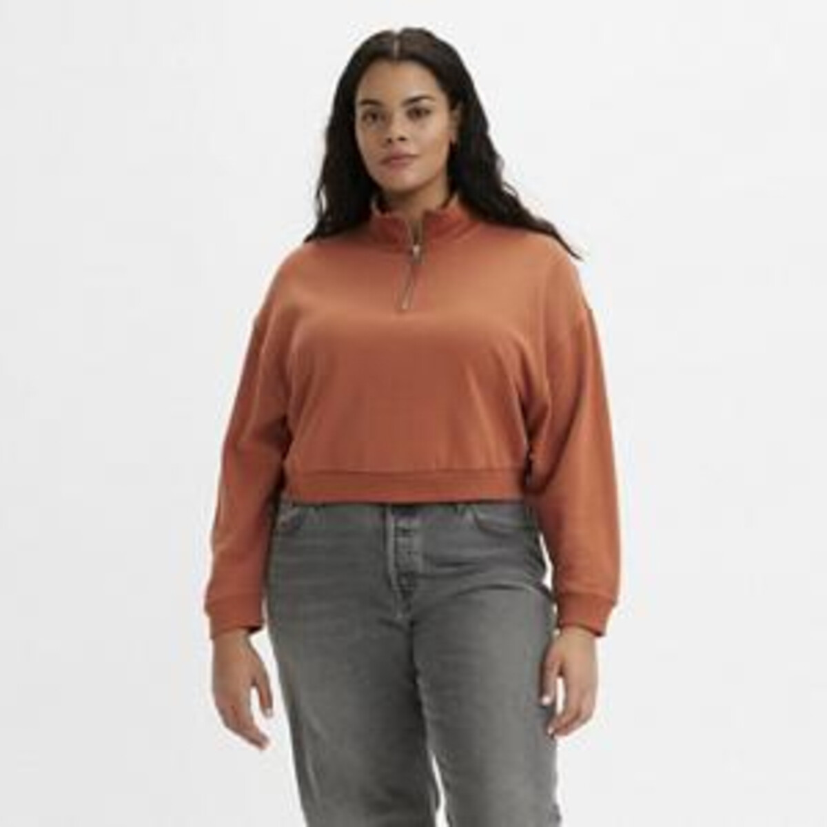 LEVI'S PLUS<br>Suéter cropped com gola alta