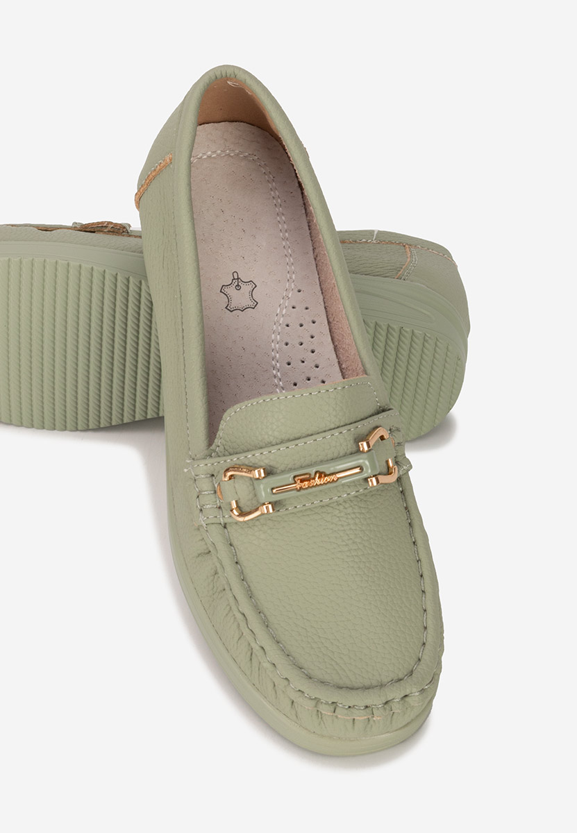 Mocassins femme vert Odenia