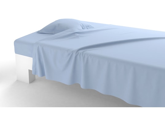 ANNE DE SOLENE - Drap housse Drap housse Vexin 140x190cm azur Percale 80F