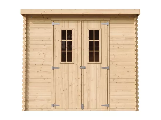 TIMBELA M310C Abri de jardin en bois - l239xL142xH200cm/2.63 m2