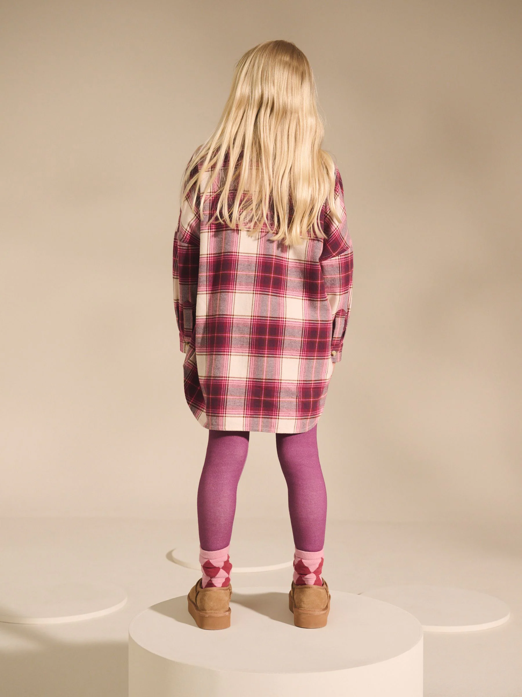 Roze - Behaaglijke legging met fleecevoering (3-16 jr)