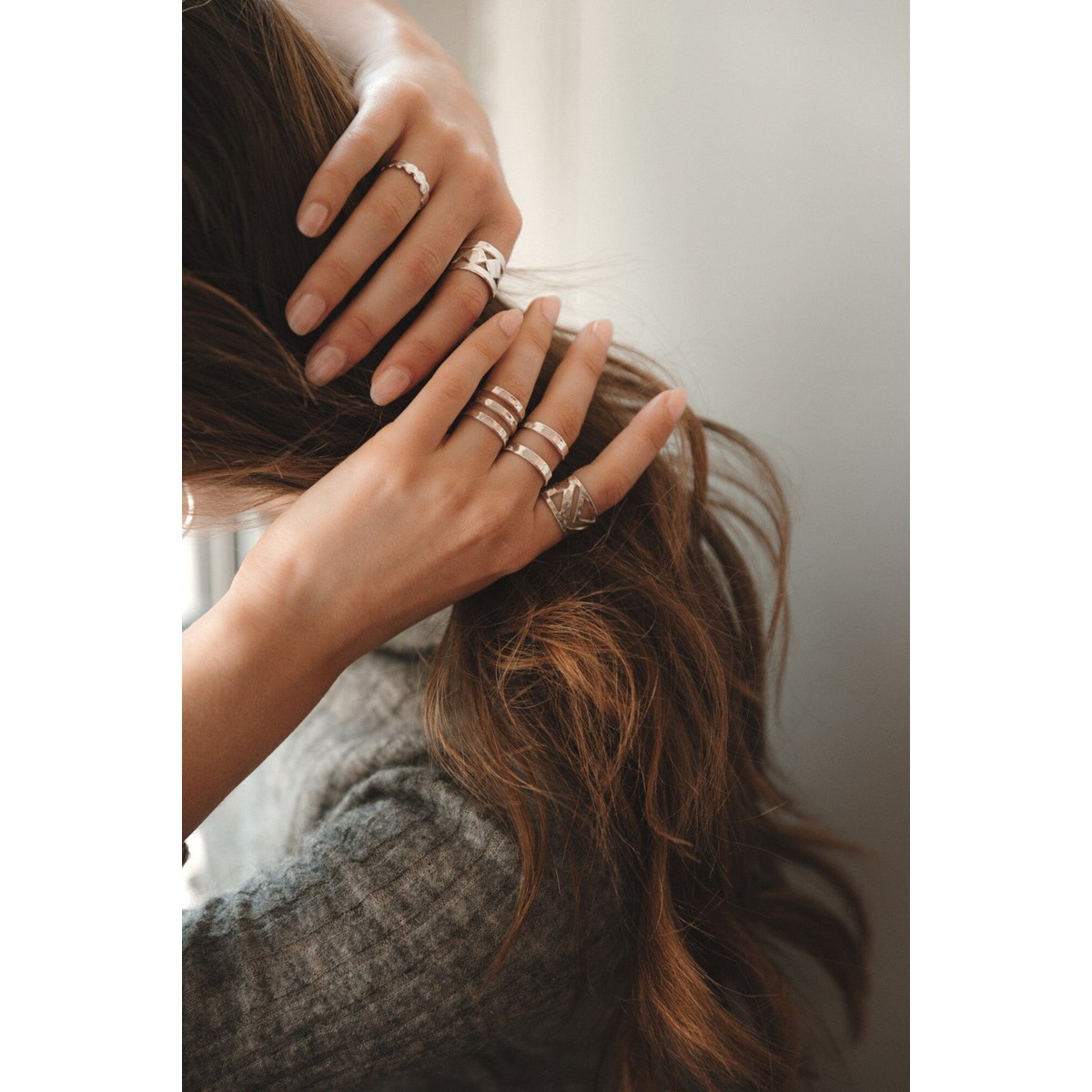 bague martelée argent - ENZO